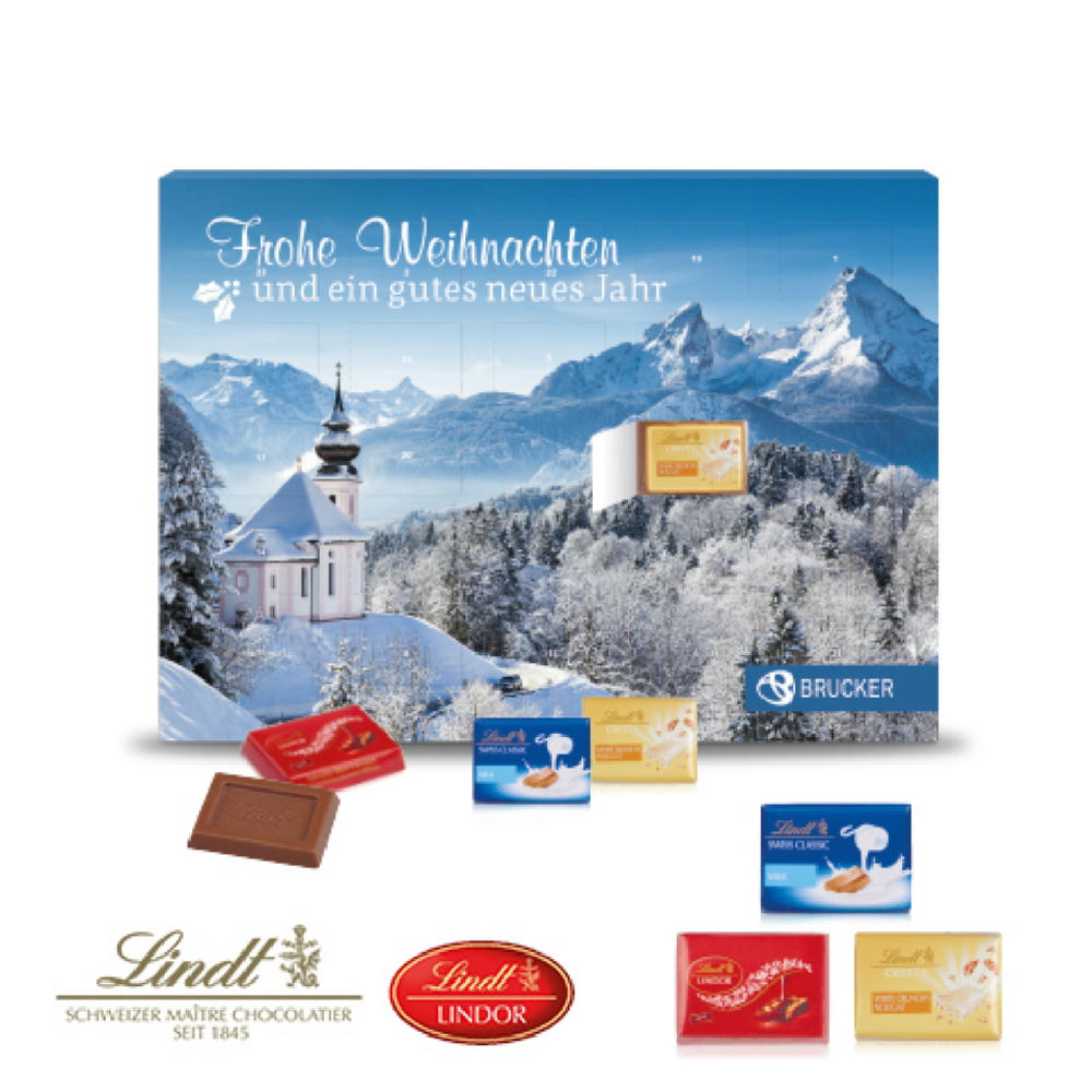Adventskalender mit Logo Lindt