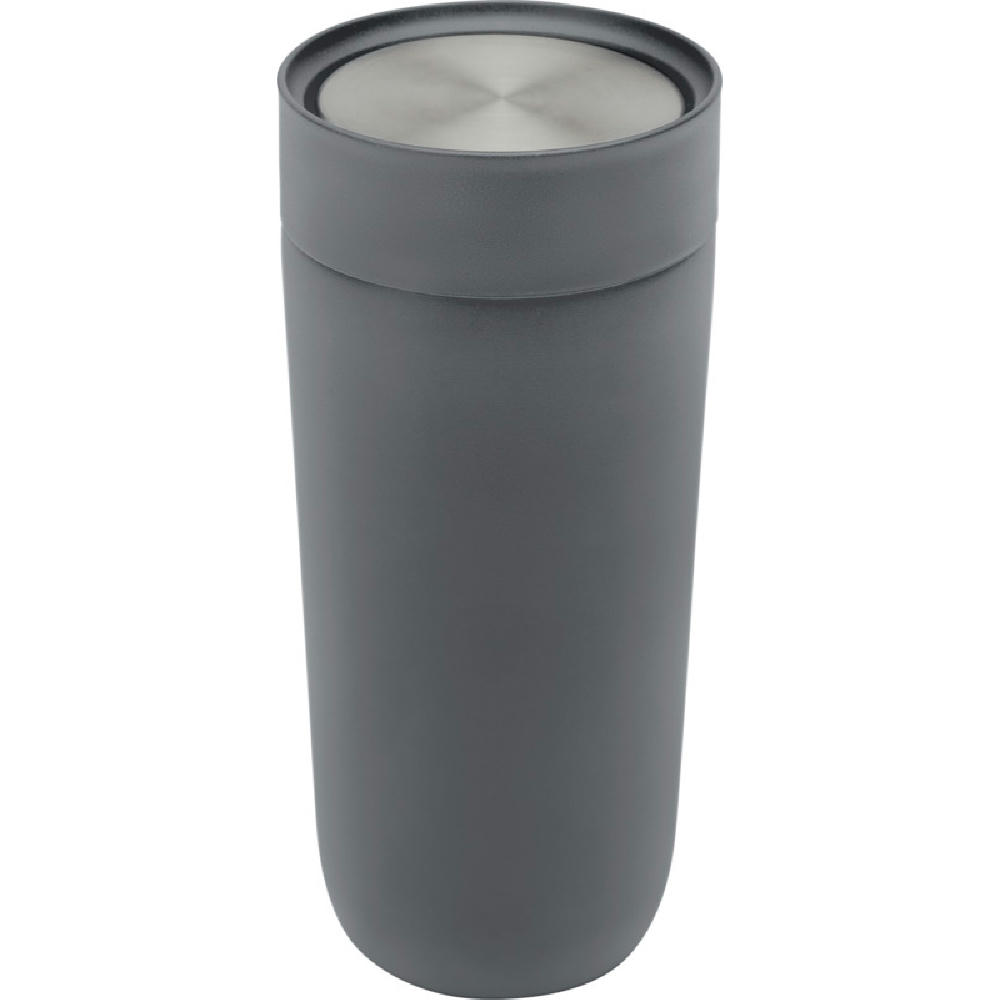 Thermobecher grau mit Firmenlogo bedrucken