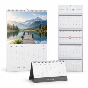 Werbekalender mit Logo als Wandkalender, Tischkalender und Mehrmonatskalender